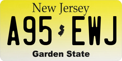 NJ license plate A95EWJ