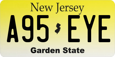 NJ license plate A95EYE