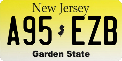 NJ license plate A95EZB