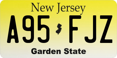 NJ license plate A95FJZ