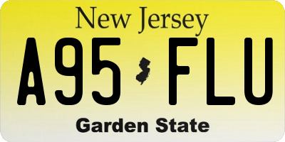 NJ license plate A95FLU