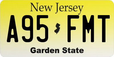 NJ license plate A95FMT