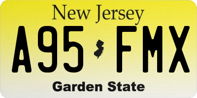 NJ license plate A95FMX