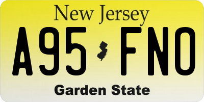 NJ license plate A95FNO