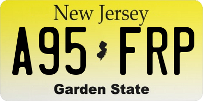 NJ license plate A95FRP