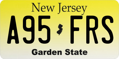 NJ license plate A95FRS