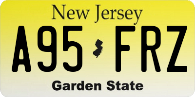 NJ license plate A95FRZ