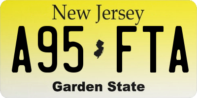NJ license plate A95FTA