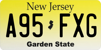 NJ license plate A95FXG