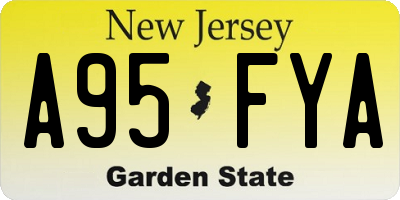 NJ license plate A95FYA