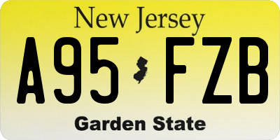 NJ license plate A95FZB