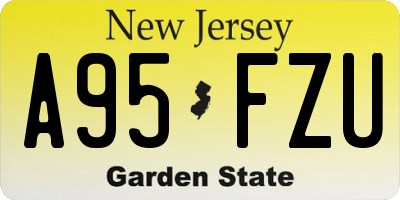 NJ license plate A95FZU