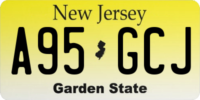 NJ license plate A95GCJ