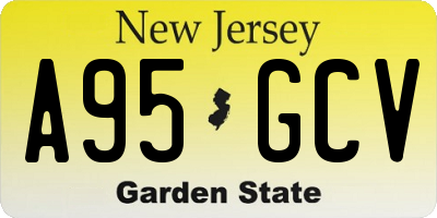 NJ license plate A95GCV