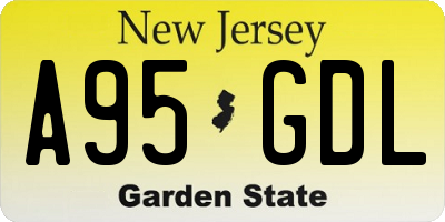NJ license plate A95GDL