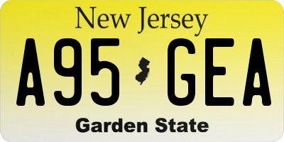NJ license plate A95GEA