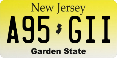 NJ license plate A95GII