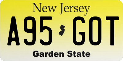 NJ license plate A95GOT