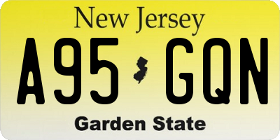 NJ license plate A95GQN