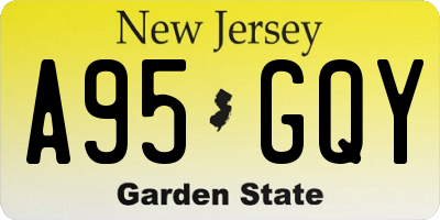 NJ license plate A95GQY