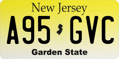 NJ license plate A95GVC