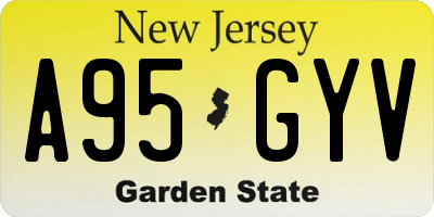 NJ license plate A95GYV