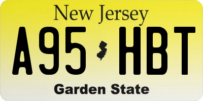 NJ license plate A95HBT
