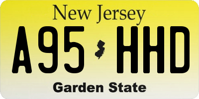 NJ license plate A95HHD