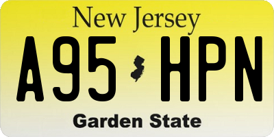 NJ license plate A95HPN