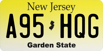 NJ license plate A95HQG