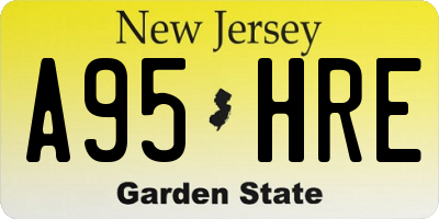 NJ license plate A95HRE