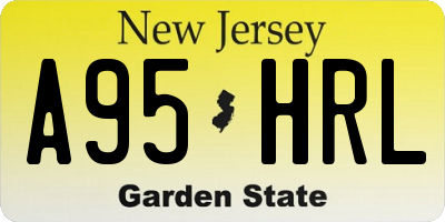 NJ license plate A95HRL