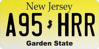 NJ license plate A95HRR