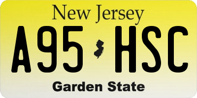 NJ license plate A95HSC