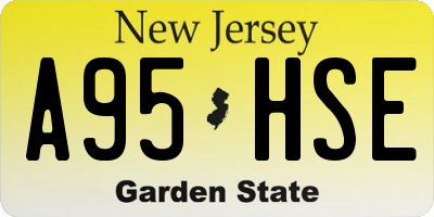 NJ license plate A95HSE