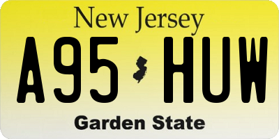 NJ license plate A95HUW