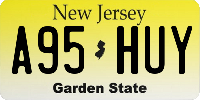 NJ license plate A95HUY
