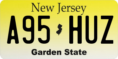 NJ license plate A95HUZ