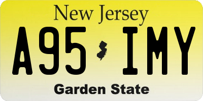 NJ license plate A95IMY