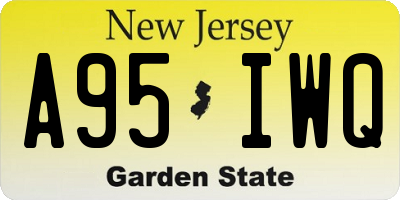 NJ license plate A95IWQ