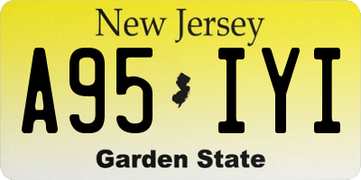NJ license plate A95IYI