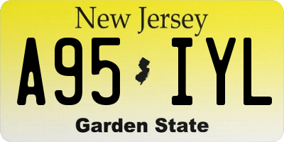 NJ license plate A95IYL