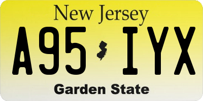 NJ license plate A95IYX