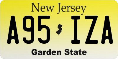 NJ license plate A95IZA