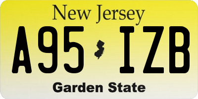 NJ license plate A95IZB