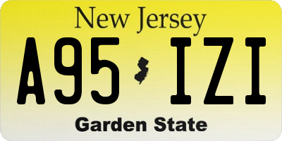 NJ license plate A95IZI
