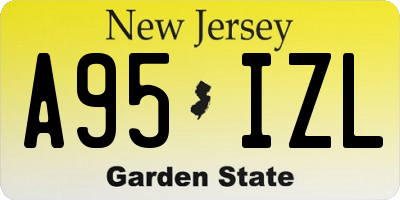 NJ license plate A95IZL