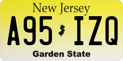 NJ license plate A95IZQ