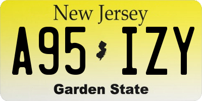 NJ license plate A95IZY