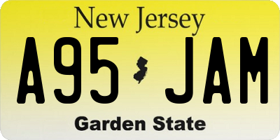 NJ license plate A95JAM